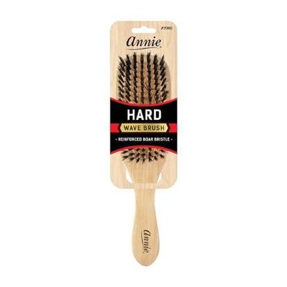 Annie Hard Wave Boar & Nylon Bristle Brush - Light Brown for All Hair Types
