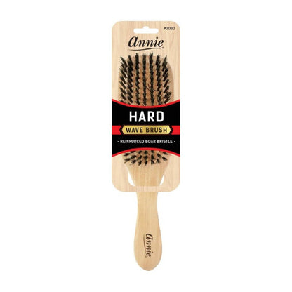 Annie Hard Wave Boar & Nylon Bristle Brush - Light Brown for All Hair Types