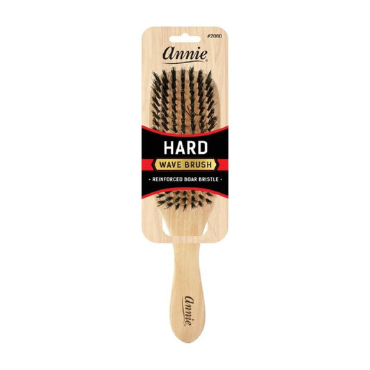 Annie Hard Wave Boar & Nylon Bristle Brush - Light Brown for All Hair Types