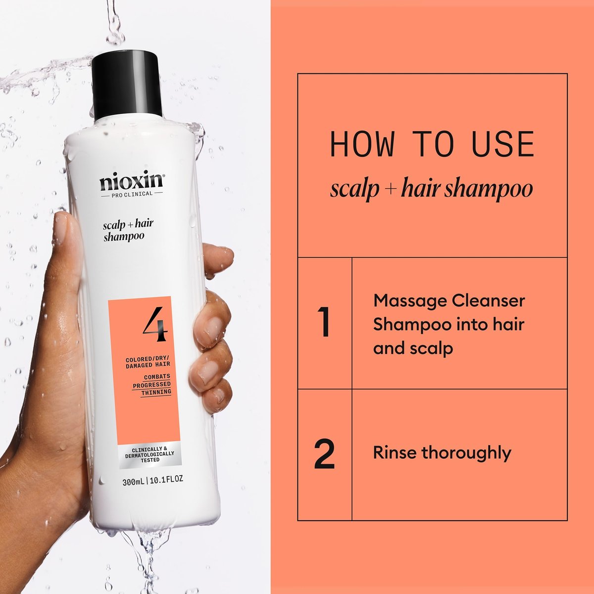 Nioxin System 4 Scalp + Hair Shampoo for Colored or Damaged Hair with Progressed Thinning - 10 Fl Oz - görsel 11