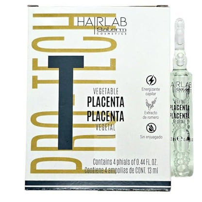 Salerm Vegetable Placenta Restructurer - 4 Application Pack, 0.44 Fl Oz (Pack of 4) - Intensive Hair Repair Treatment Avelisse