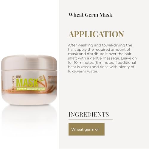 SALERM Nourishing Hair Mask with Wheat Germ – Deep Hydration for Dry & Damaged Hair, 6.74 oz Avelisse