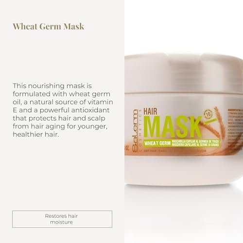 SALERM Nourishing Hair Mask with Wheat Germ – Deep Hydration for Dry & Damaged Hair, 6.74 oz Avelisse
