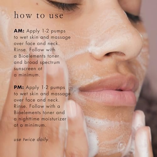 Bioelements Flash Foam Cleanser - Exfoliating Foam Cleanser for Oily, Combination & Dry Skin - 6.5 fl oz - Vegan, Gluten Free Avelisse