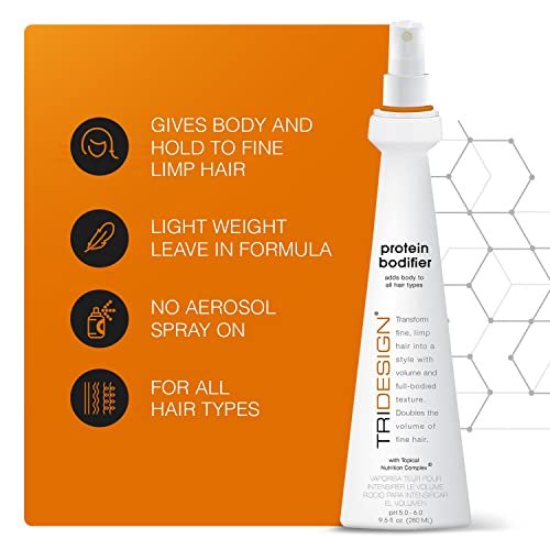 TRI Design Protein Bodifier Volumizing Hairspray – Full-Bodied Texture & Lift for Fine, Thin, or Limp Hair – 9.5 oz Avelisse