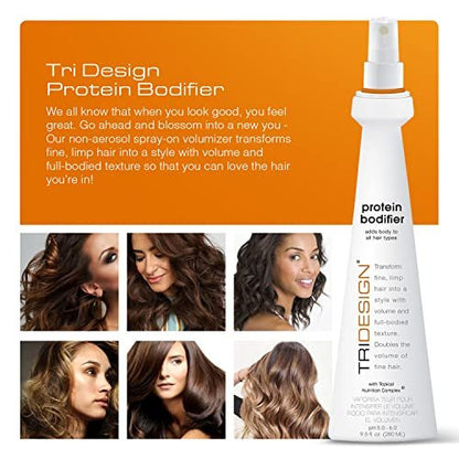 TRI Design Protein Bodifier Volumizing Hairspray – Full-Bodied Texture & Lift for Fine, Thin, or Limp Hair – 9.5 oz Avelisse