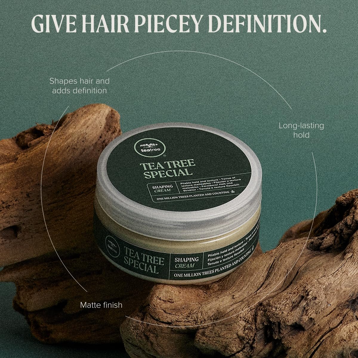 Tea Tree Shaping Cream - Long-Lasting Hold Hair Styling Cream with Matte Finish for All Hair Types, 3 oz - görsel 5