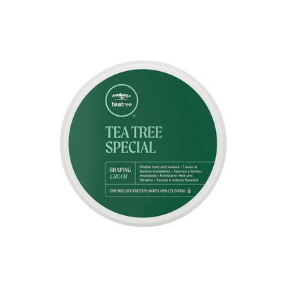 Tea Tree Shaping Cream - Long-Lasting Hold Hair Styling Cream with Matte Finish for All Hair Types, 3 oz