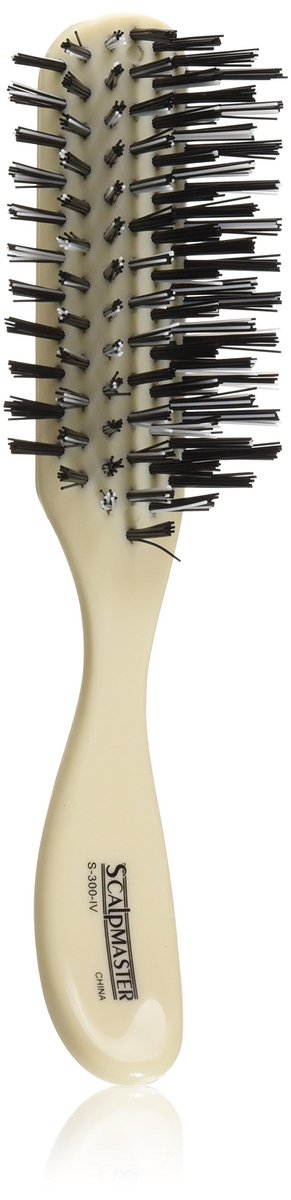 Scalpmaster Nylon Bristle Salon Contour Brush (S-300-IV) - Ivory, 1 Count