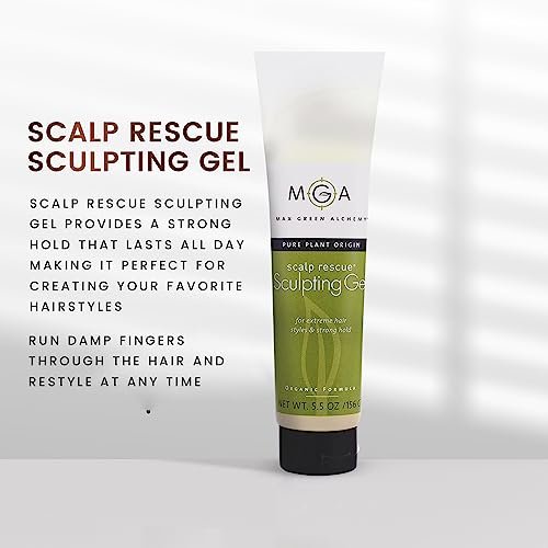 Max Green Alchemy MGA Vegan Sculpting Hair Gel Tube – Extreme Styling Hair Gel for Women & Men | Organic Formula Provides Strong Hold & Lasting Control | Color Safe | 5.5 Ounces Avelisse