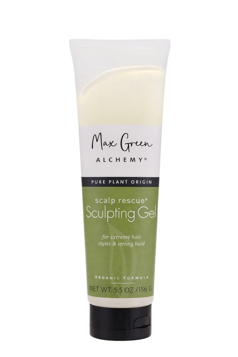 Max Green Alchemy MGA Vegan Sculpting Hair Gel Tube – Extreme Styling Hair Gel for Women & Men | Organic Formula Provides Strong Hold & Lasting Control | Color Safe | 5.5 Ounces Avelisse