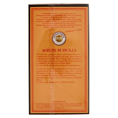 Monotheme Venezia Agrumi Di Sicilia Eau De Toilette 100 ml - Citrus Scent for Women and Men