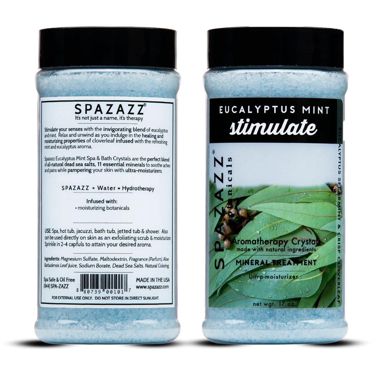 Spazazz Eucalyptus Mint Spa and Bath Crystals - 17 oz Avelisse