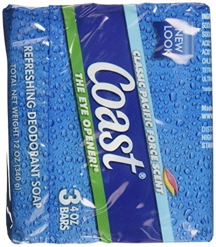 Coast Bath Bars Original Blue 3 Bar Soap, 12 oz - Classic Clean Scent - görsel 6