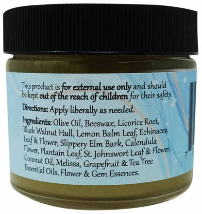 WiseWays Herbals Lemon Balm Salve – 2 oz Natural Skin Care for Eczema, Psoriasis & Rosacea