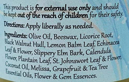 WiseWays Herbals Lemon Balm Salve – 2 oz Natural Skin Care for Eczema, Psoriasis & Rosacea