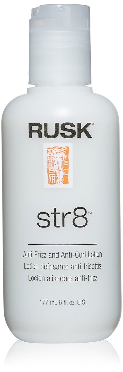RUSK Str8 Anti-Frizz & Anti-Curl Lotion – Lightweight, Greaseless Formula – Temporarily Removes Curl & Eliminates Frizz – 6 oz Avelisse