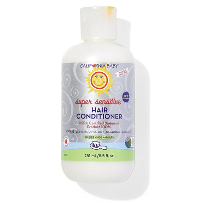 California Baby Super Sensitive Hair Conditioner - Fragrance Free, 100% Plant-Based, 8.5 oz Avelisse