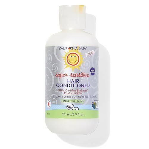 California Baby Super Sensitive Hair Conditioner - Fragrance Free, 100% Plant-Based, 8.5 oz Avelisse
