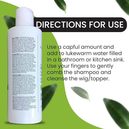 Hair U Wear Cleansing Shampoo – Gentle Wig Shampoo for Synthetic Wigs and Hair Extensions, 8 oz Avelisse