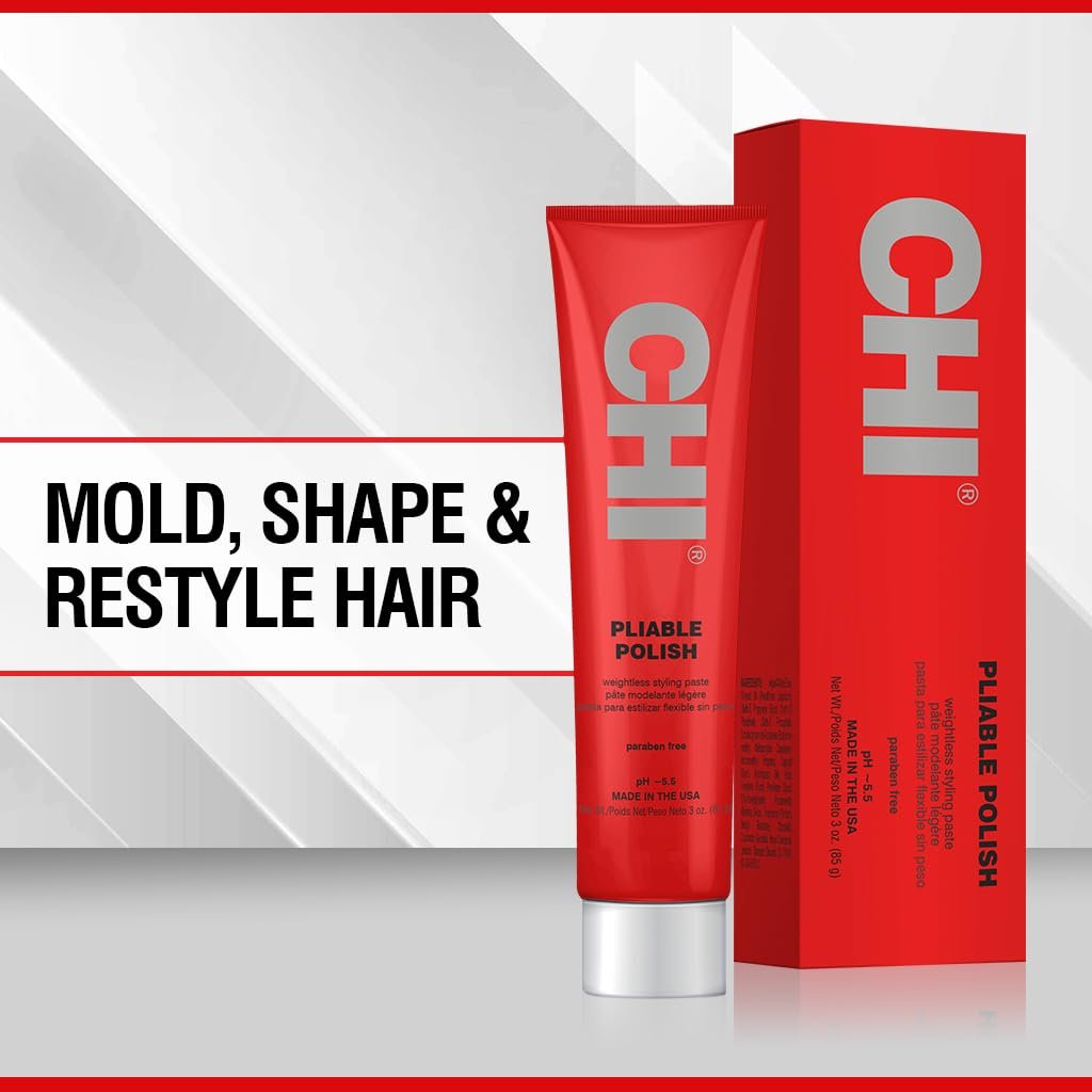 CHI Pliable Polish Styling Paste - 3 oz, Flexible Hold with Movement & Definition, Sulfate-Free, Paraben-Free, Cruelty-Free Avelisse