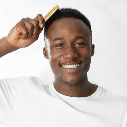 Annie Natural Boar Bristle Hard Club Brush #2061 – Reinforced Boar Bristles for All Hair Types