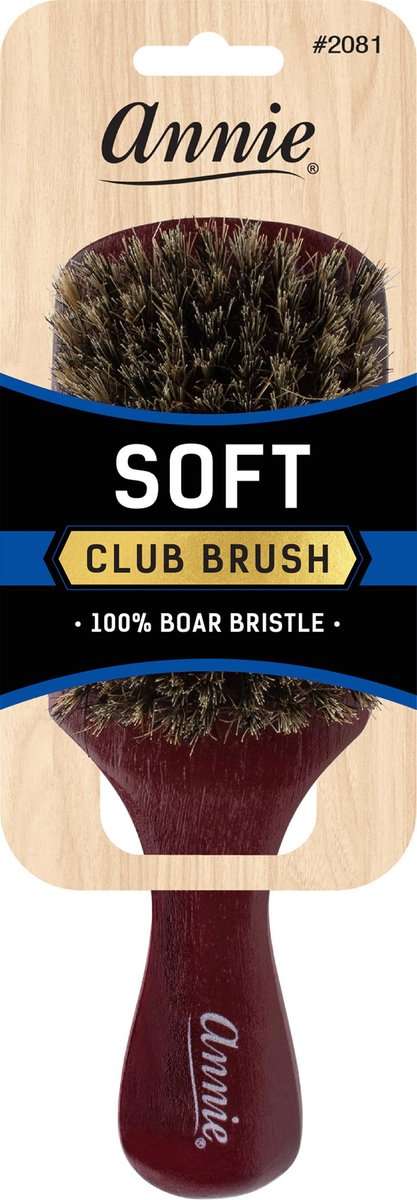 Annie Soft Club 100% Pure Boar Bristle Wave Hair Brush – 1 Count - görsel 1