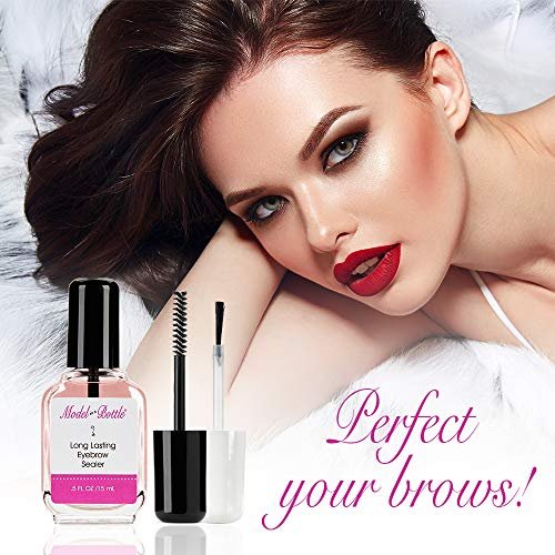 Model in a Bottle Eyebrow Sealer with Mascara & Brush Applicator – Waterproof, Smudge-Proof, Long-Lasting Eyebrow Gel Topcoat for Flawless All-Day Hold Avelisse