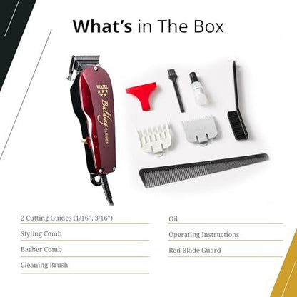 Wahl Professional 5 Star Balding Clipper - Corded V5000 Electromagnetic Motor for Ultra-Close Trimming Avelisse