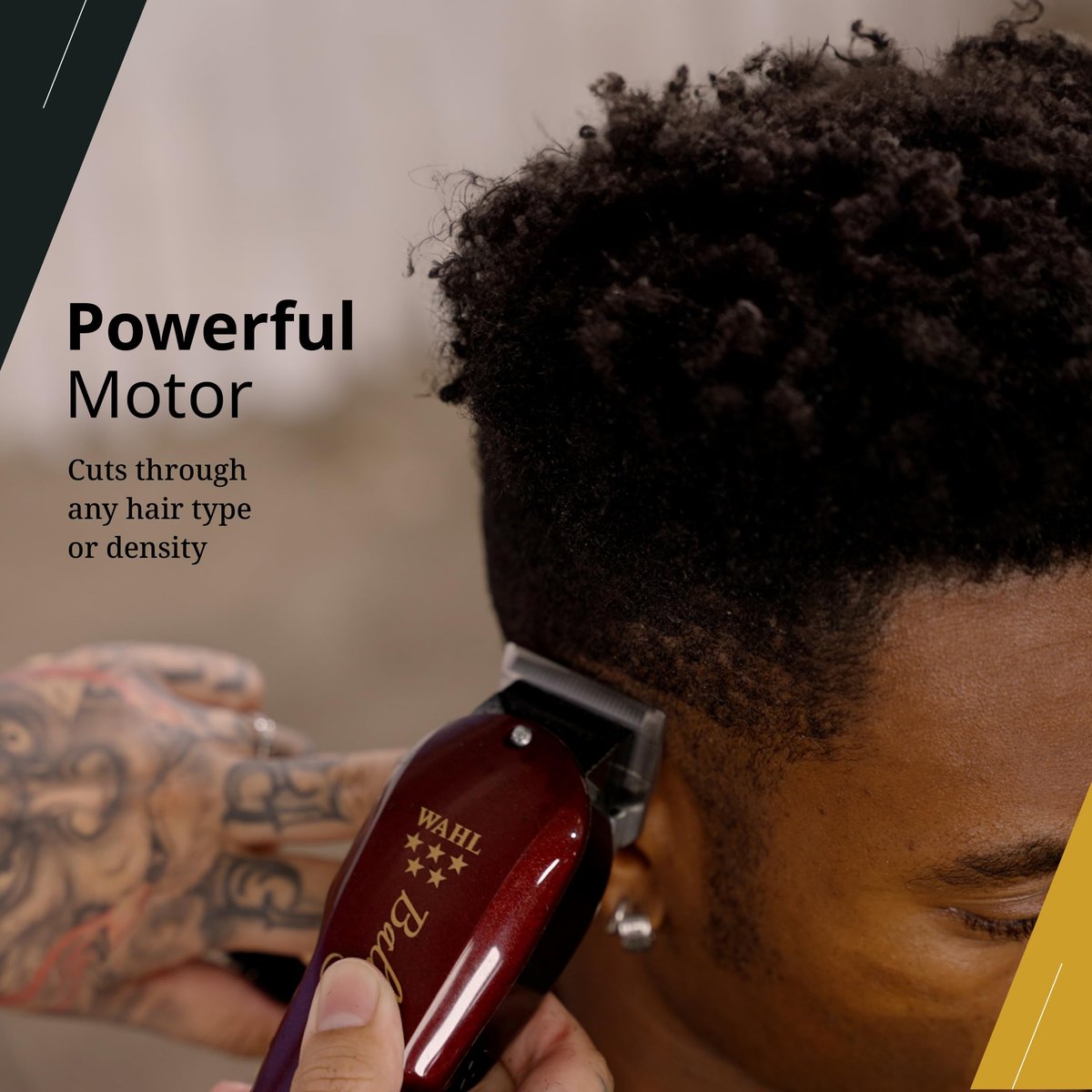 Wahl Professional 5 Star Balding Clipper - Corded V5000 Electromagnetic Motor for Ultra-Close Trimming Avelisse