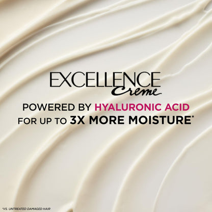 L'Oreal Paris Excellence Crème Permanent Hair Dye - 6 Light Brown, Triple Care with Hyaluronic Acid, 100% Gray Coverage