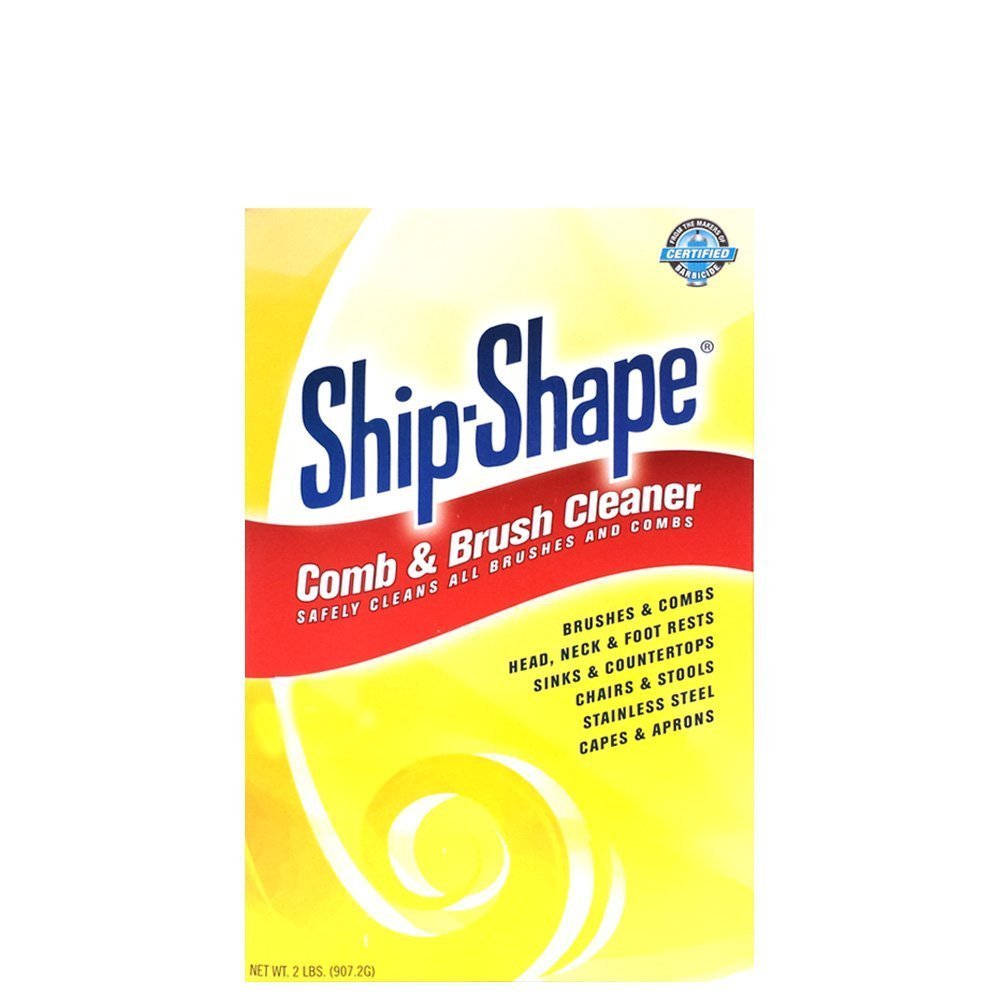 Ship-Shape Professional Comb and Brush Cleaner (2 lbs) – Heavy Duty Hair Brush Cleaner Powder – Removes Hair Color, Oils & Hairspray Residue – Safe for Brushes, Rollers & Salon Surfaces - görsel 1