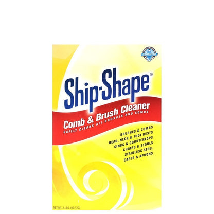 Ship-Shape Professional Comb and Brush Cleaner (2 lbs) – Heavy Duty Hair Brush Cleaner Powder – Removes Hair Color, Oils & Hairspray Residue – Safe for Brushes, Rollers & Salon Surfaces