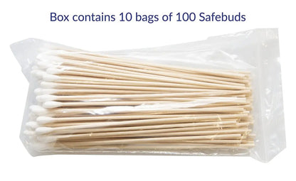 AF Safebuds Cotton Bud Cleaning Stick – 10 x 100 Resealable Bags (1000 Buds) Avelisse