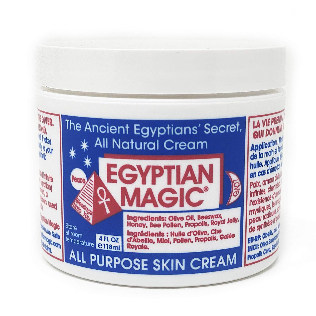 Egyptian Magic All Purpose Skin Cream - 4 oz Jar | Face, Body & Dry Skin Moisturizer for Eczema, Scars, Stretch Marks & Tattoo Aftercare Avelisse