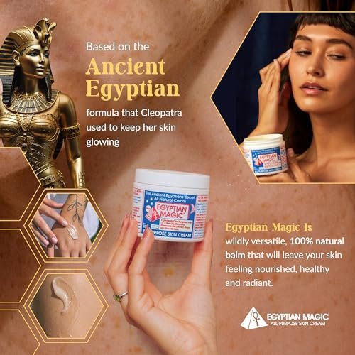 Egyptian Magic All Purpose Skin Cream - 4 oz Jar | Face, Body & Dry Skin Moisturizer for Eczema, Scars, Stretch Marks & Tattoo Aftercare Avelisse