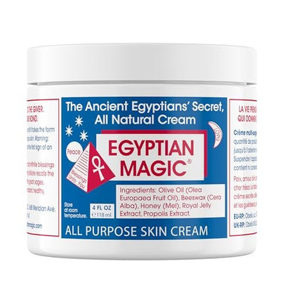 Egyptian Magic All Purpose Skin Cream - 4 oz Jar | Face, Body & Dry Skin Moisturizer for Eczema, Scars, Stretch Marks & Tattoo Aftercare Avelisse