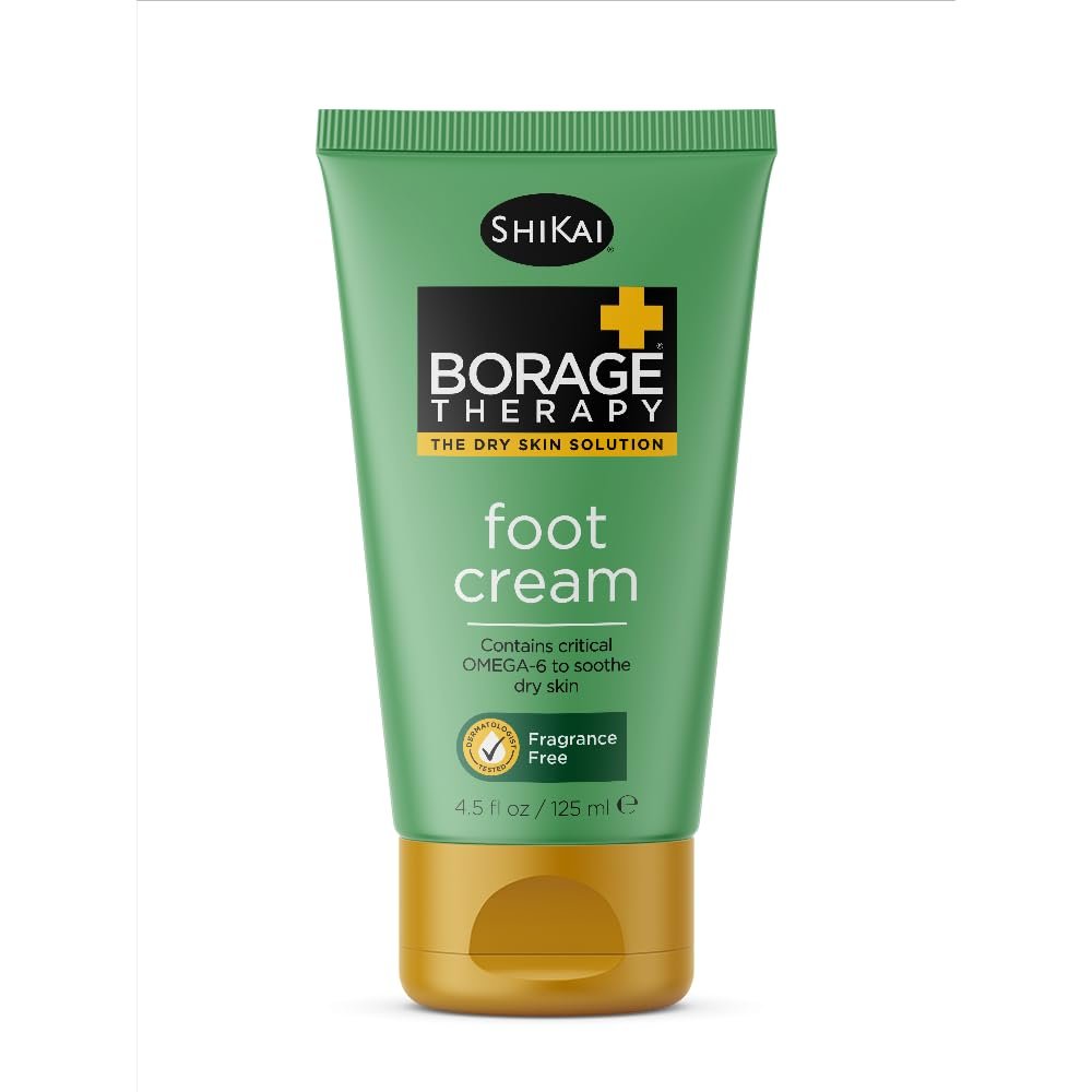 ShiKai Borage Therapy Foot Cream – Fragrance-Free Moisturizer for Dry, Cracked Heels (4.2 oz) - görsel 1