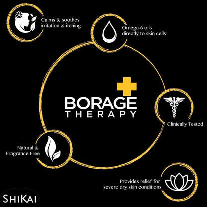 ShiKai Borage Therapy Foot Cream – Fragrance-Free Moisturizer for Dry, Cracked Heels (4.2 oz)