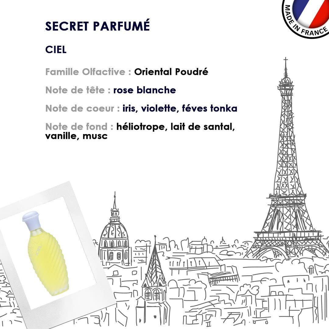 Jacques Saint Pres CIEL Eau De Parfum for Women - Soft, Powdery Scent with Vanilla & White Rose - 3.4 Fl Oz Avelisse