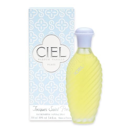 Jacques Saint Pres CIEL Eau De Parfum for Women - Soft, Powdery Scent with Vanilla & White Rose - 3.4 Fl Oz Avelisse