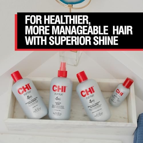 CHI Home Stylist Kit: Infra Shampoo, Treatment, Keratin Mist & Silk Infusion - Sulfate-Free, Paraben-Free, Cruelty-Free Hair Care Set Avelisse