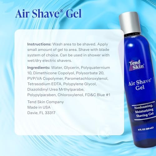 Tend Skin Air Shave Gel Advanced Hydrating & Moisturizing Formula, 8 Oz Avelisse