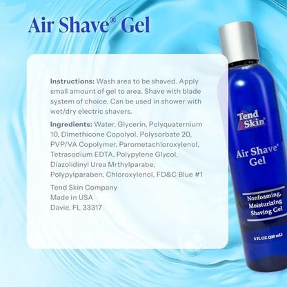 Tend Skin Air Shave Gel Advanced Hydrating & Moisturizing Formula, 8 Oz Avelisse