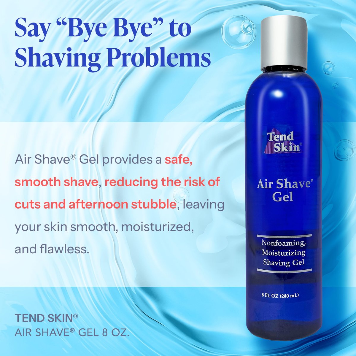Tend Skin Air Shave Gel Advanced Hydrating & Moisturizing Formula, 8 Oz Avelisse