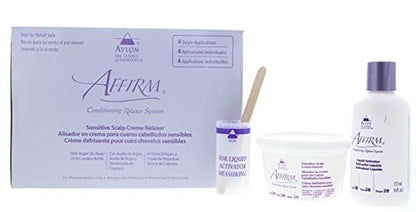 Affirm Relaxer Kit for Natural Hair - 4 Applications (White, 1 Count) Avelisse