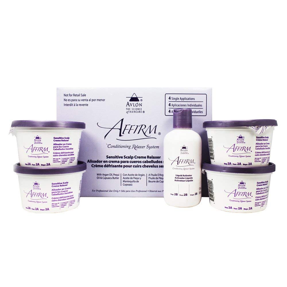 Affirm Relaxer Kit for Natural Hair - 4 Applications (White, 1 Count) Avelisse