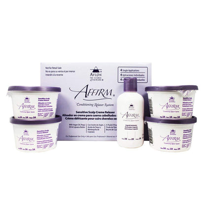 Affirm Relaxer Kit for Natural Hair - 4 Applications (White, 1 Count) Avelisse