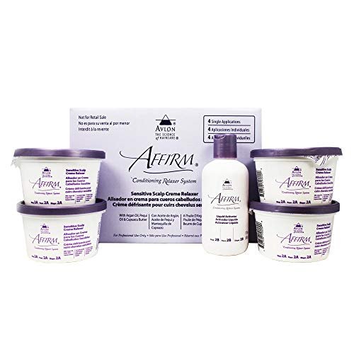 Affirm Relaxer Kit for Natural Hair - 4 Applications (White, 1 Count) Avelisse