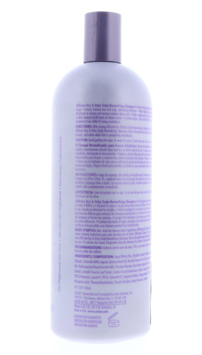 Avlon Affirm Dry and Itchy Scalp Normalizing Shampoo - 32 oz, Soothing Relief for Dry, Itchy Scalp - görsel 7
